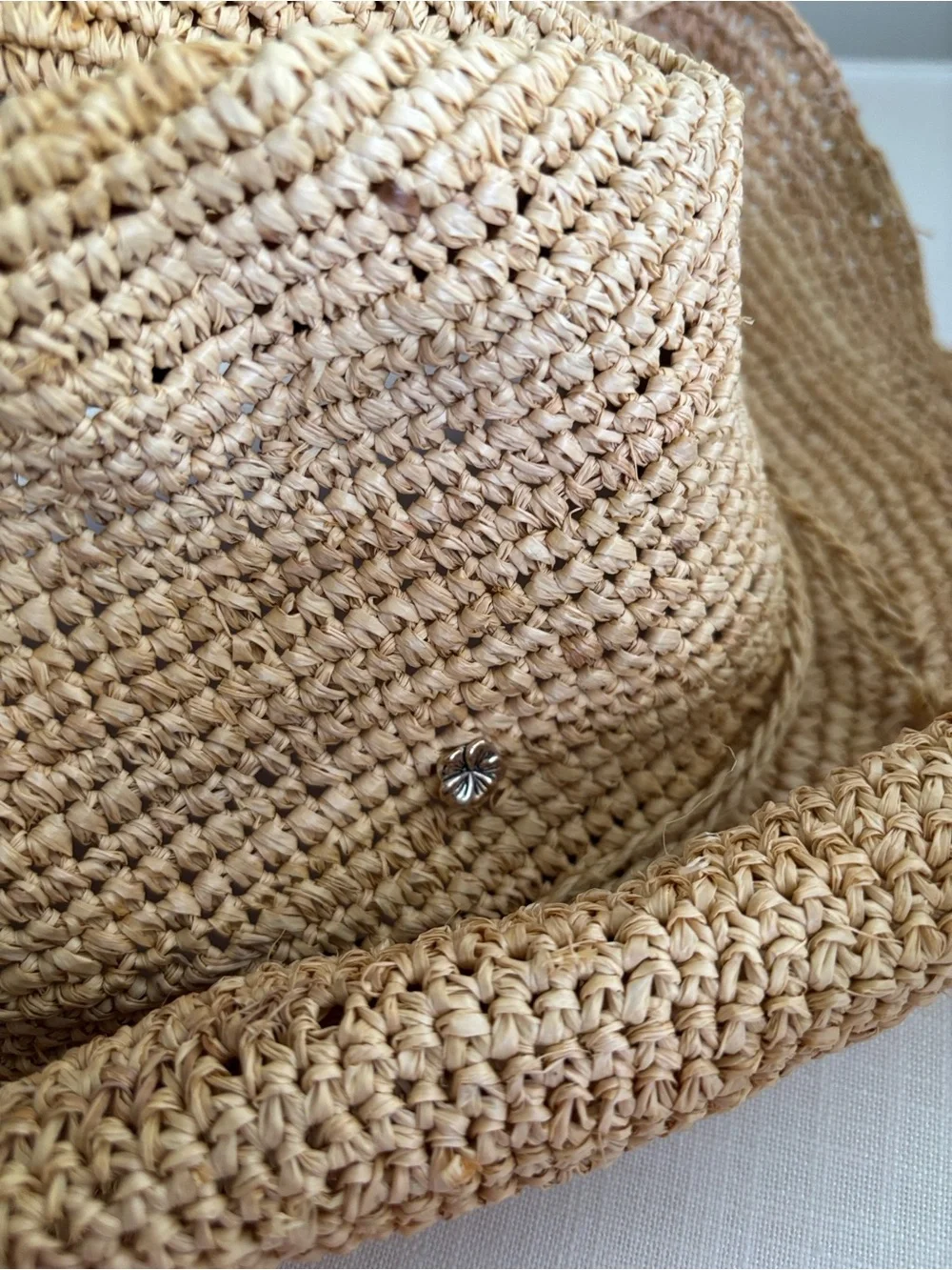 Flora Bella Classic Braided Cowboy Hat in Golden Tan with Twine Accent